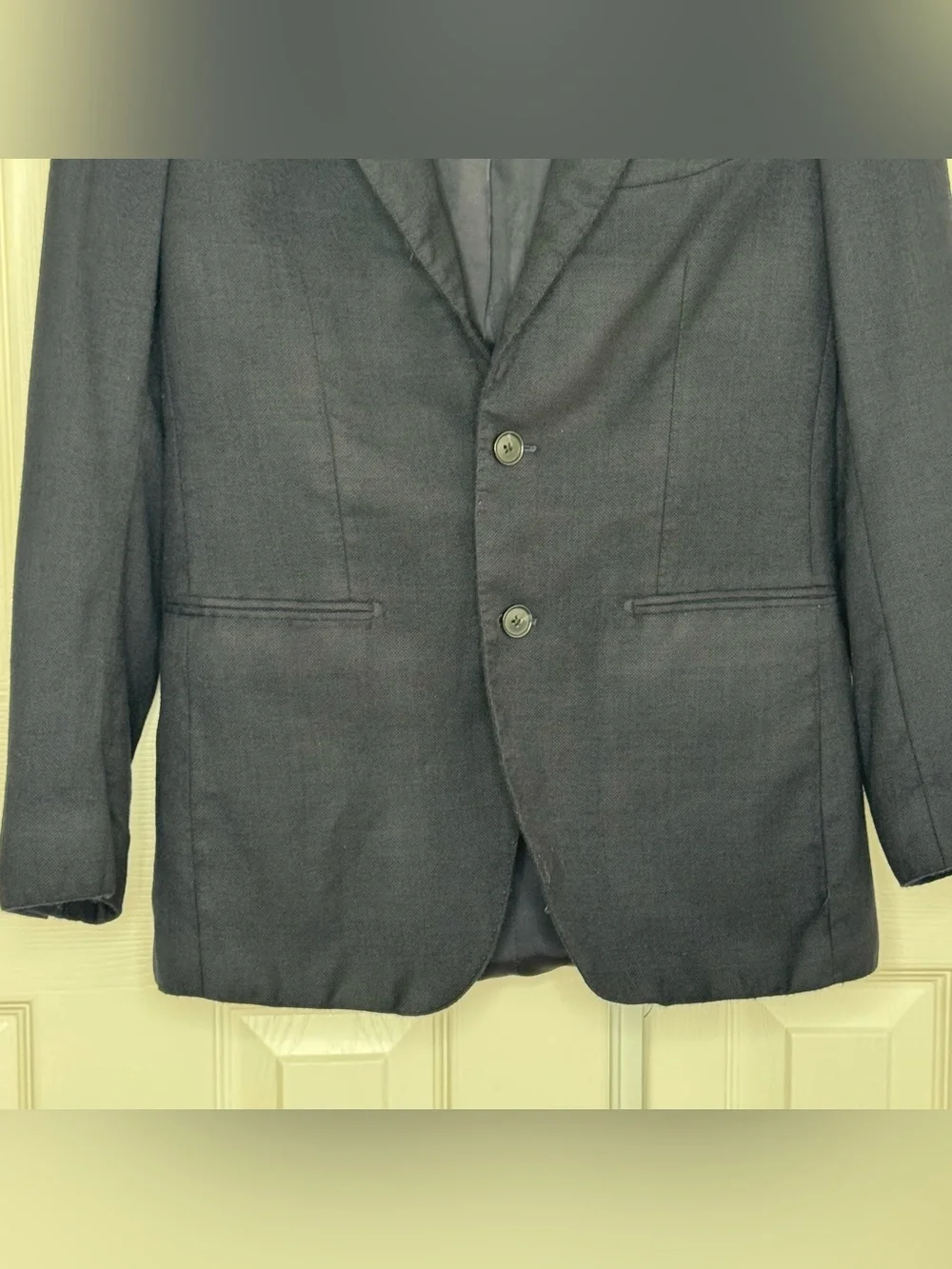 Suitsupply Size 36 Wool Navy  Blue Tailored Fit Super 130S HavanaSuit Jacket